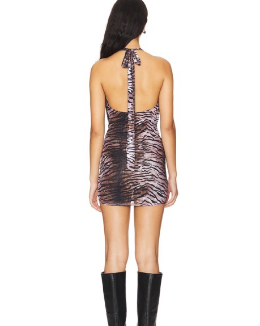 open lace back dress Kiara Keyhole Open Back Mini Dress main image 0