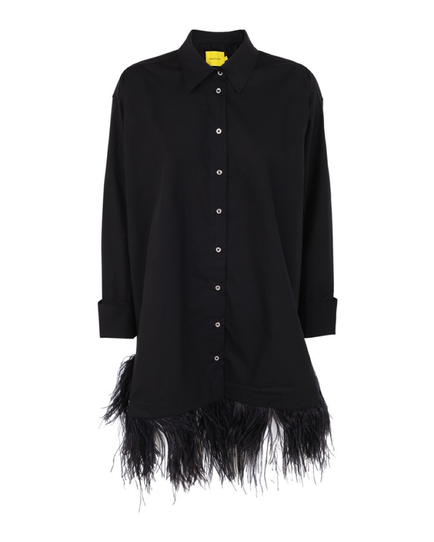 Marques Almeida Feather-Trimmed Organic  - Image 4