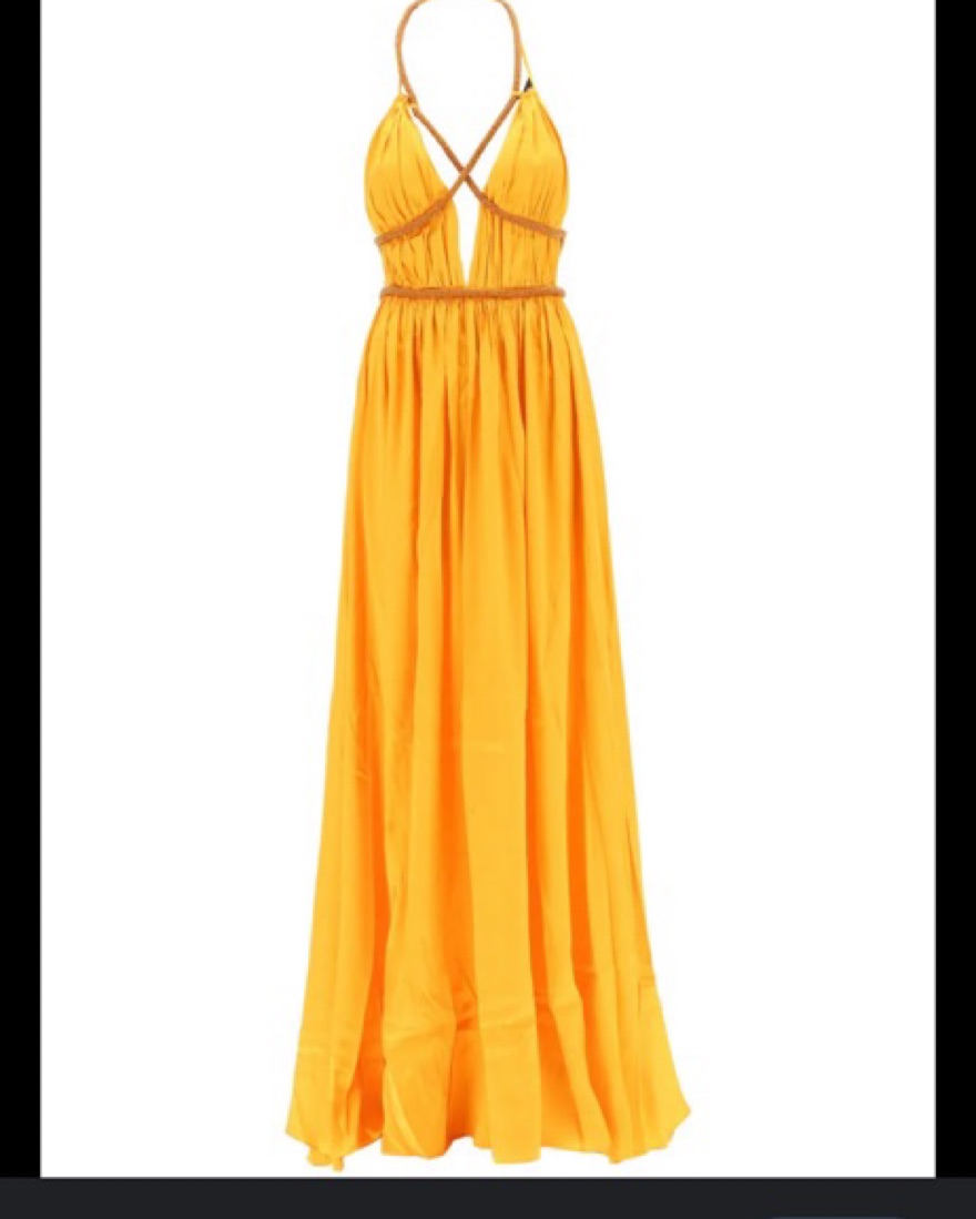 yellow orange dress Dania | Orange Ombre Bandeau Asymmetric Midi Dress With Tie-Waist
