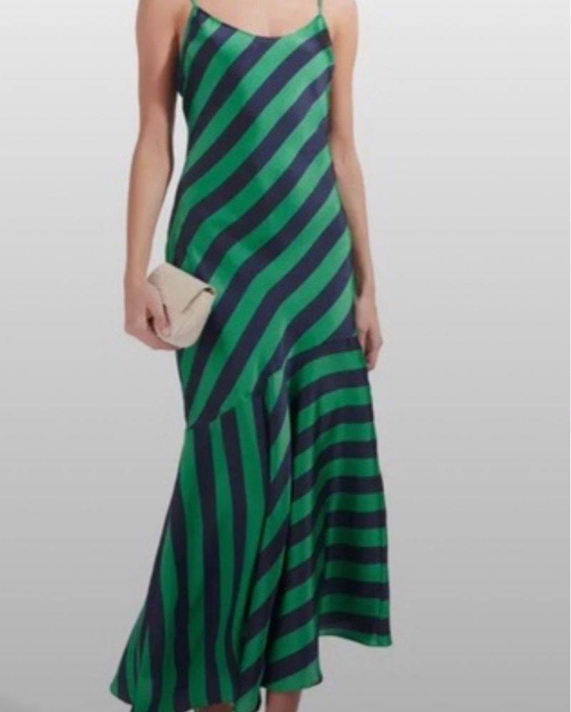 Staud Striped Silk Formal Dress by Staud - Pickle