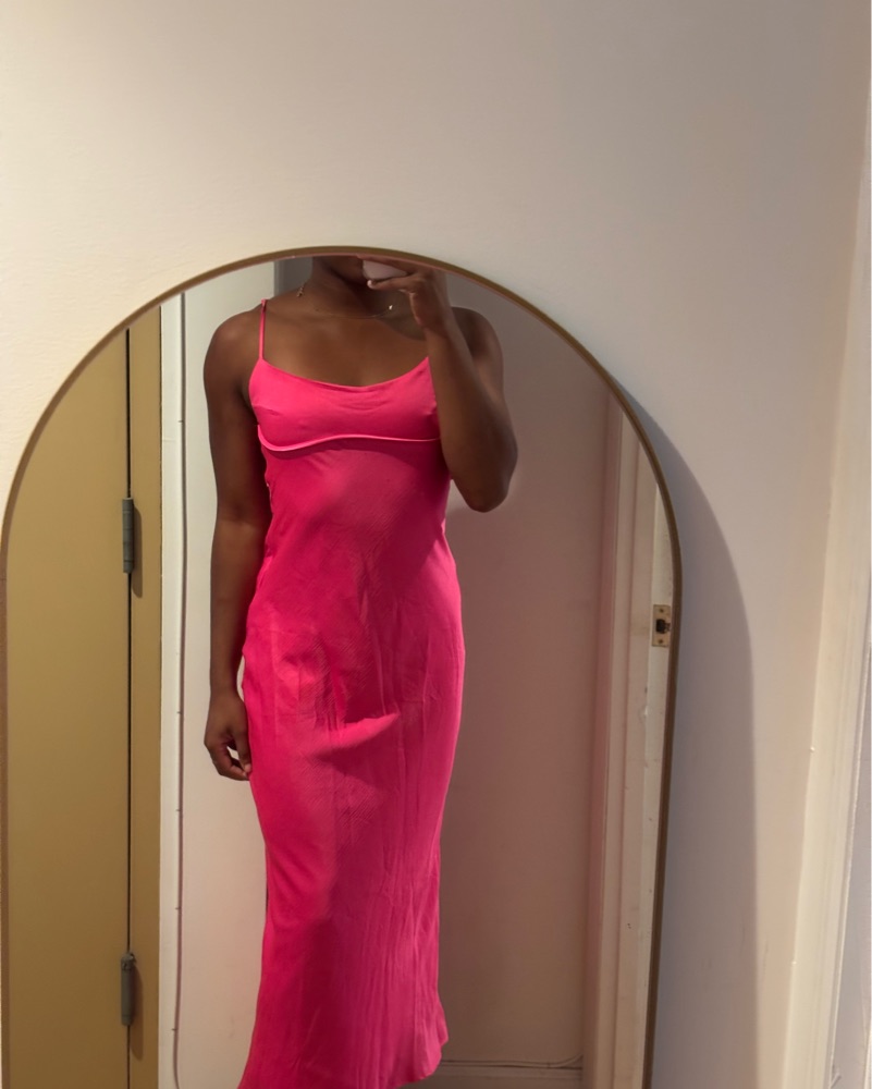 fitted lace wedding dress Lyon Pink Dress – Happy J Boutique