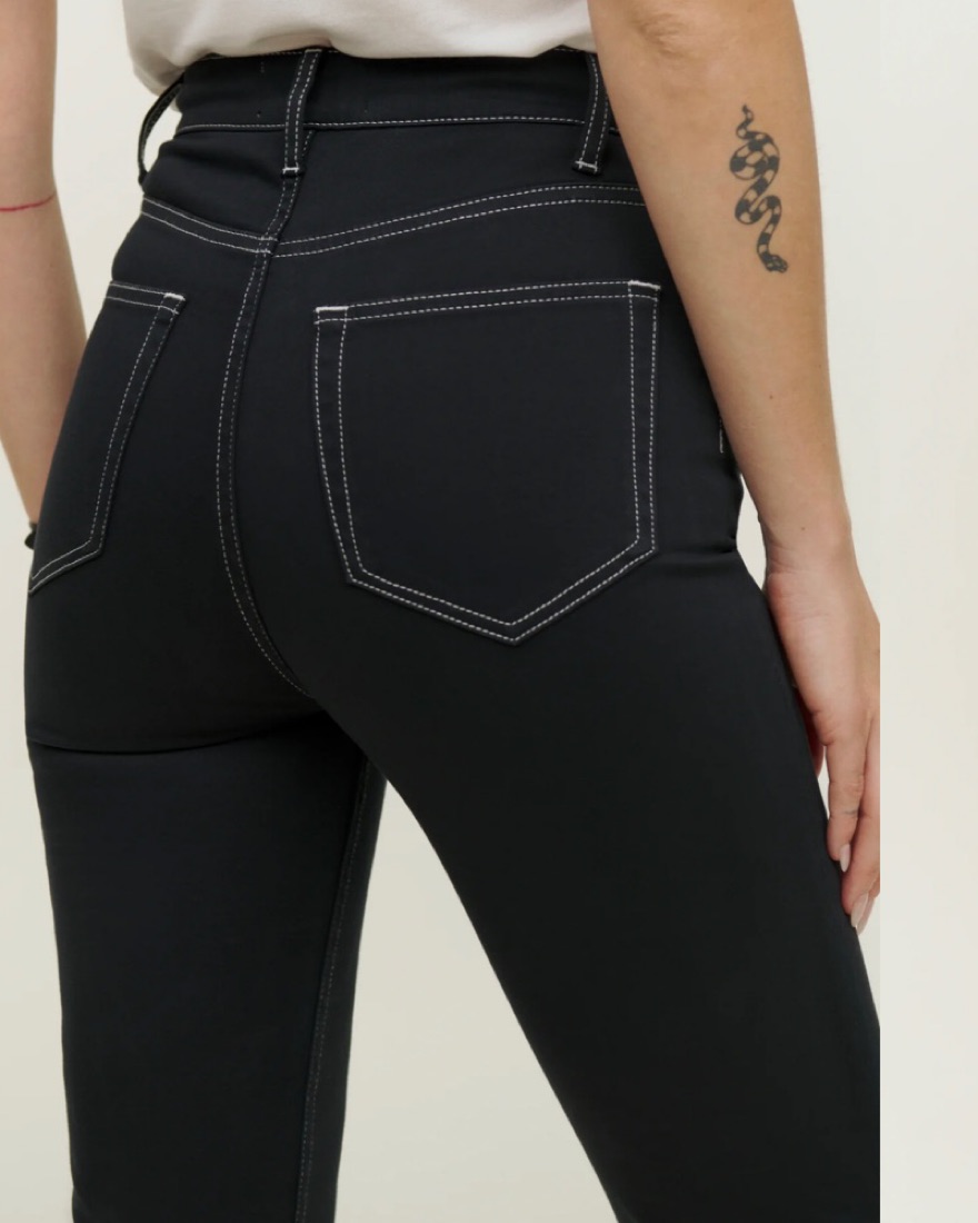 Reformation Toby Zip Up Bootcut Jeans - Image 4