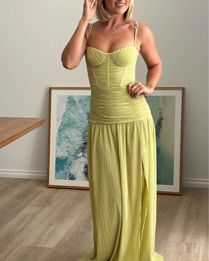 open lace back dress Manning Cartell Double Time Pleat Dress