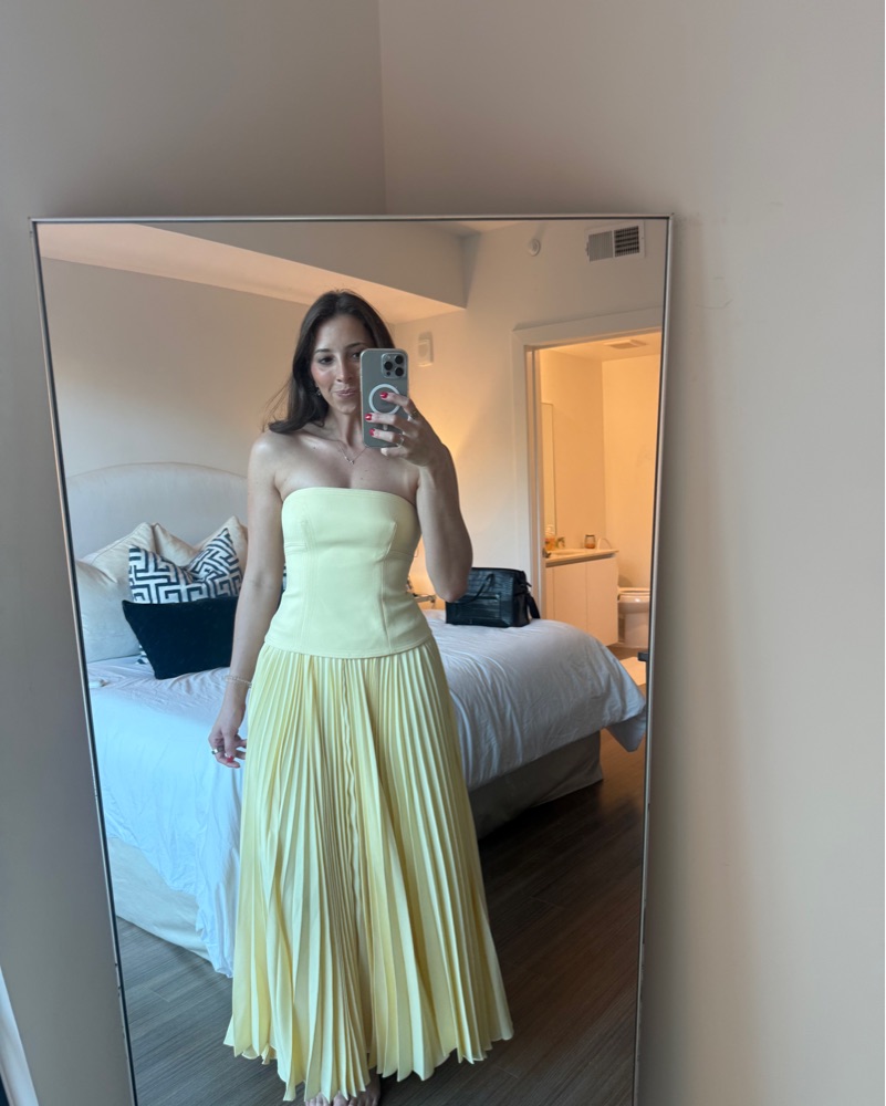 Acler Brayswick Pleated Strapless Dress by Acler - Pickle
