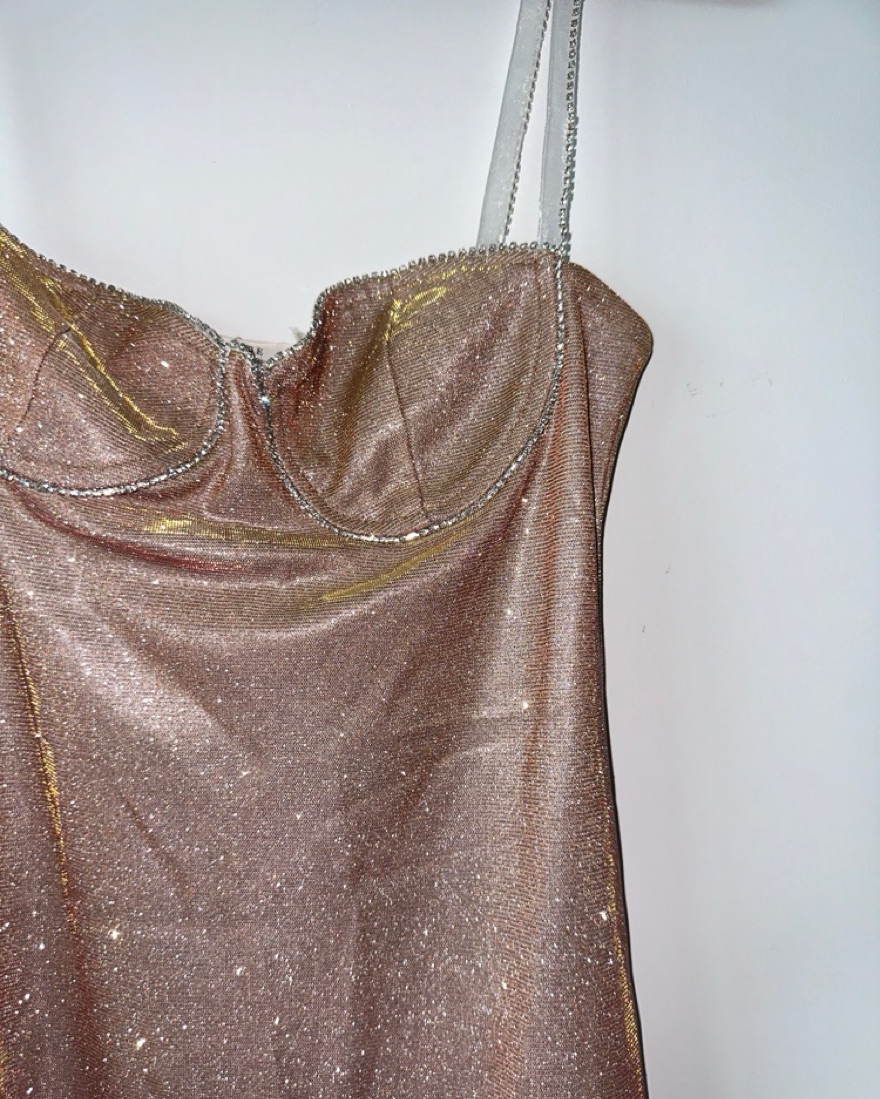 strapless open back dress REBECCA VALLANCE Garance Midi Dress (Pink) main image 0