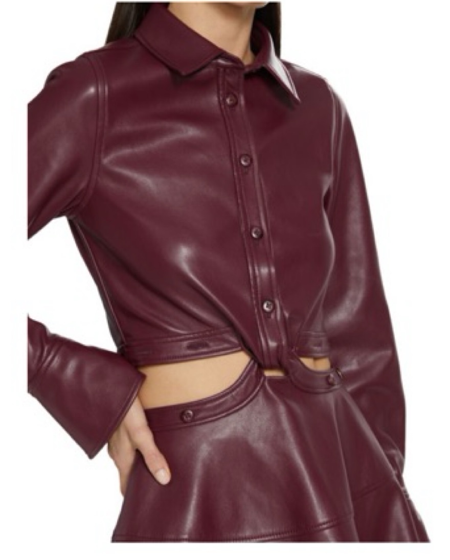 knee length dresses for ladies Juliette Leather Mini Dress