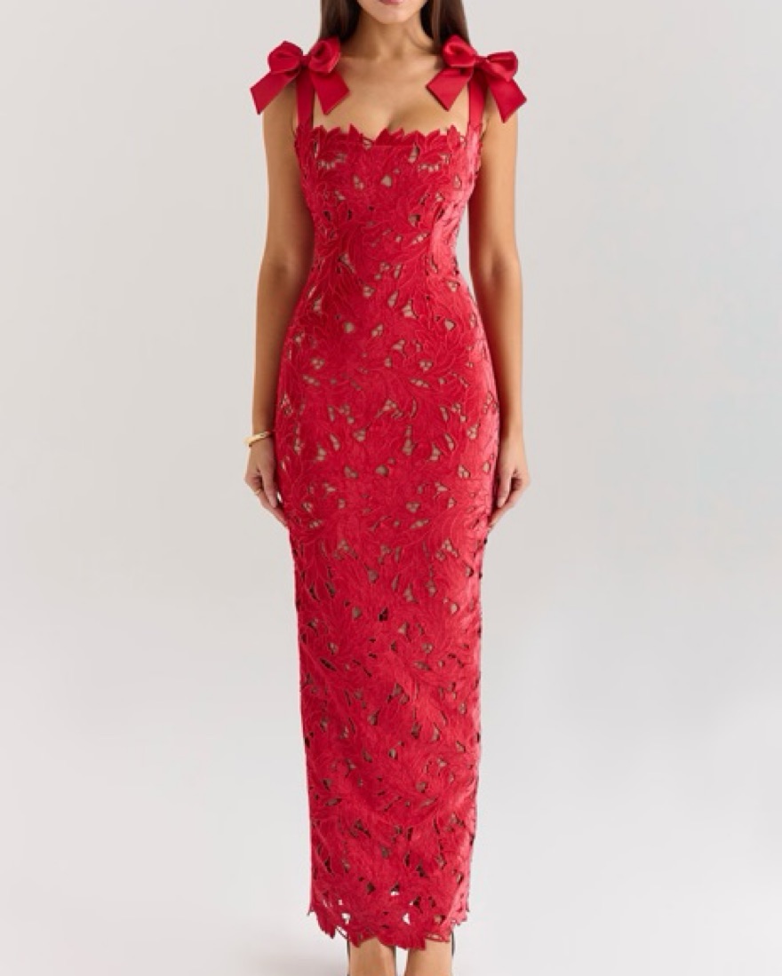 fitted lace wedding dress Persephone Black Velvet Strapless Maxi Dress by House of CB