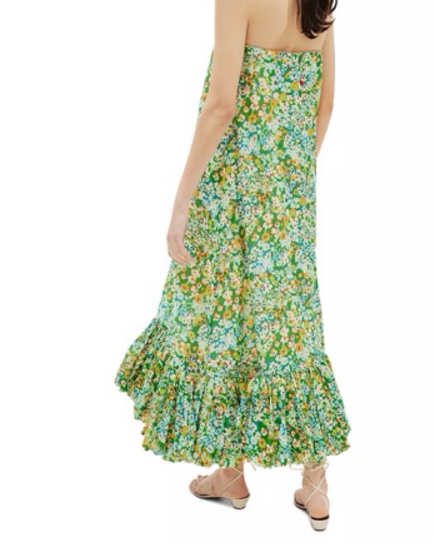 knee length dresses for ladies Arden Strapless Midi Dress in Multi Ombre main image 1
