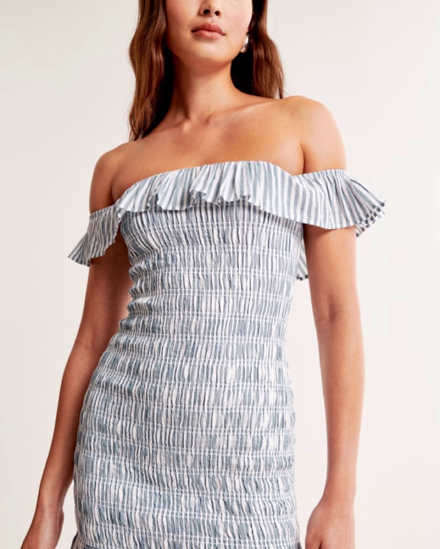 Blue And White Striped Abercrombie Dress by Abercrombie and Fitch - Pickle