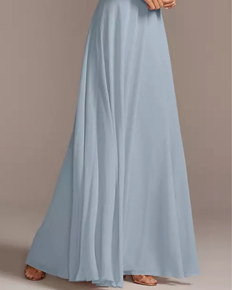Dusty Blue Bridesmaids Dress by David's Bridal