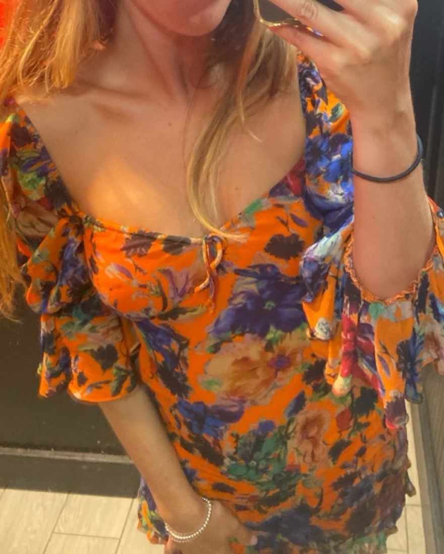 Rat & Boa Orange Mini Dress - Image 4