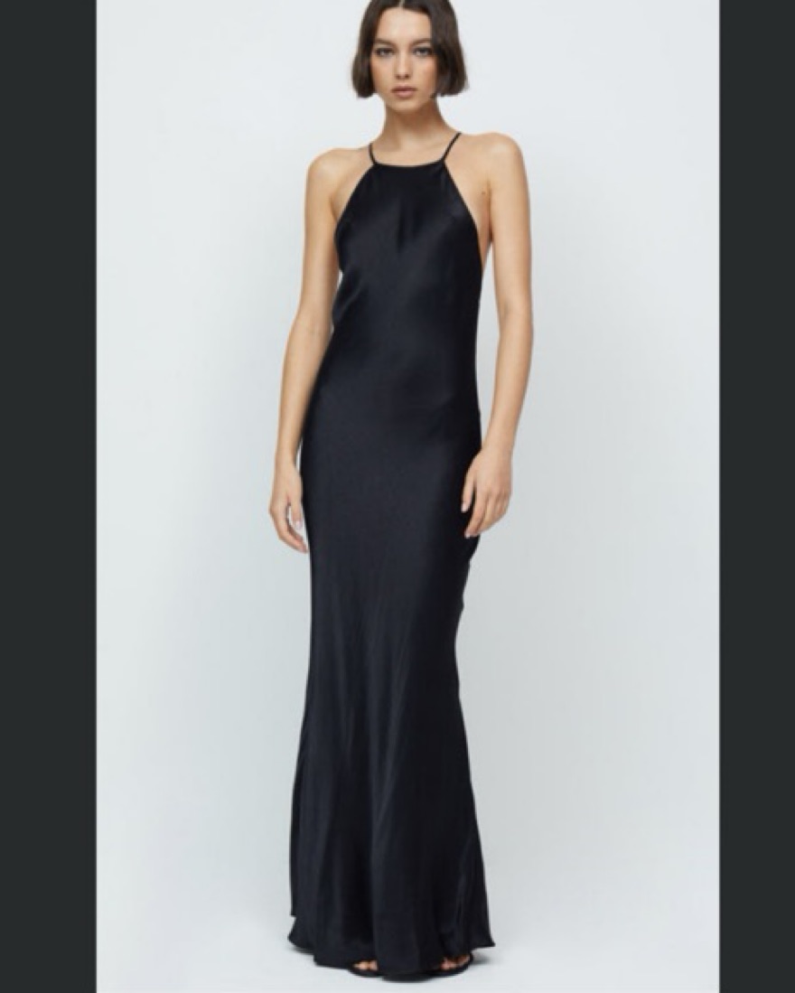 bec and bridge backless dress Rent Bec & Bridge Steele Blue Indra Satin Maxi Dress main image 1