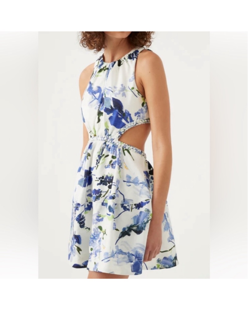 Aje Voyage Braided Cut Out Mini Dress by Aje - Pickle