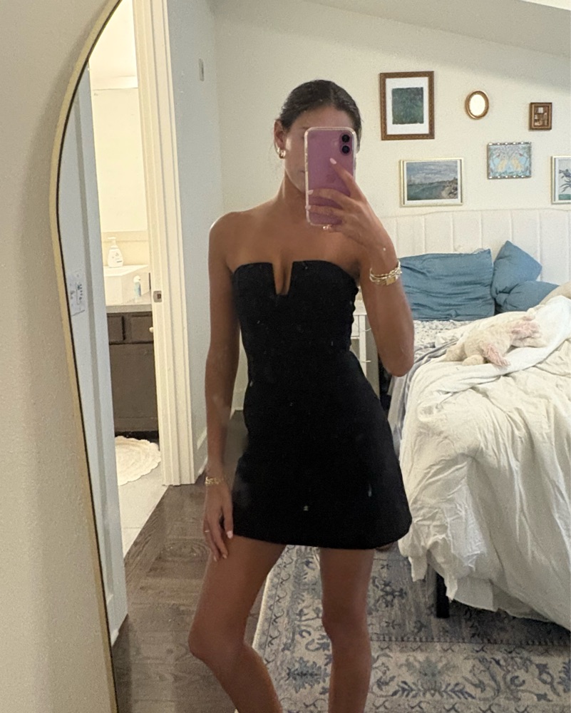 knee length dresses for ladies Bec + Bridge Everly Mini Dress in BLACK – Frolic Girls main image 1
