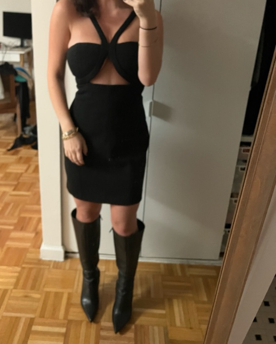 Misha Collection Black Halterneck Dress - Image 3