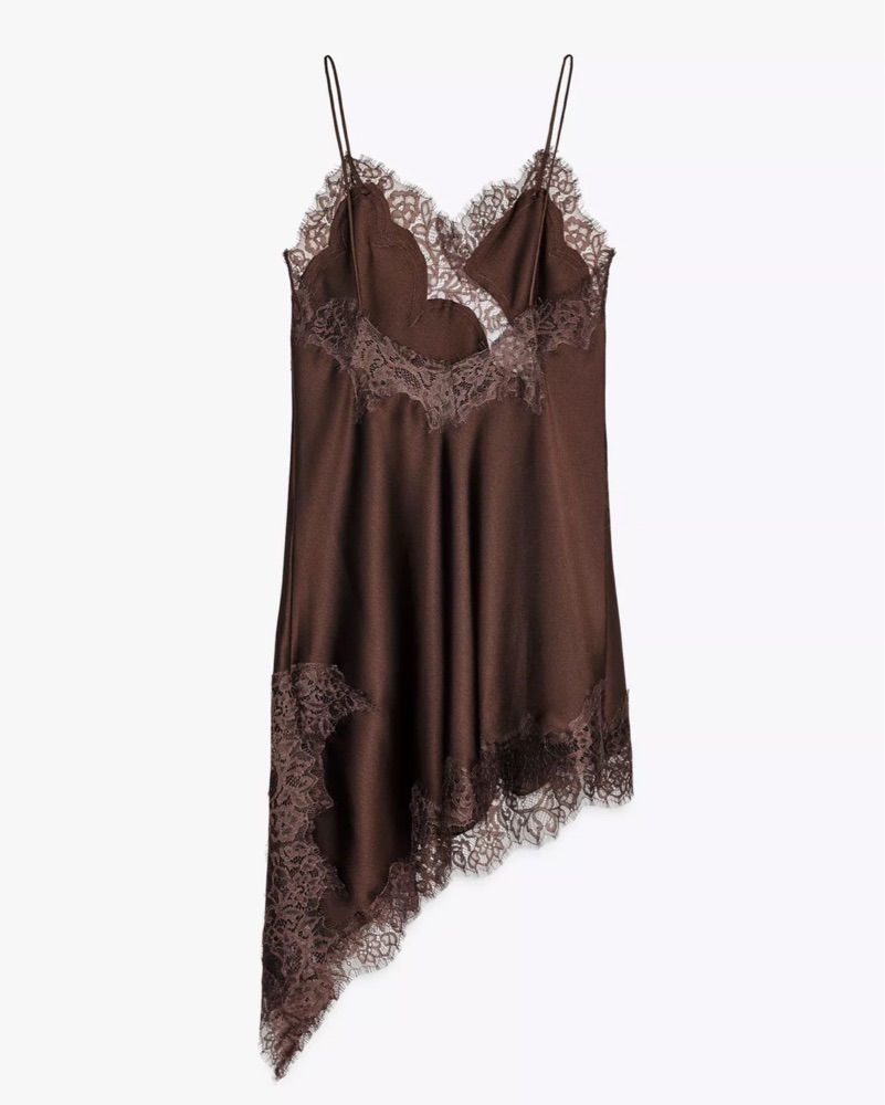 chinese dress ladies Black Lace Cut-out Long Silk Slip Dress