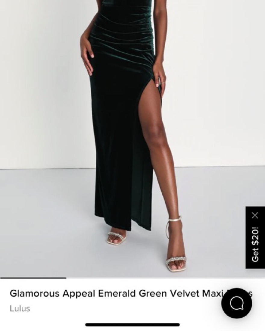Emerald Green Velvet Maxi Dress by Lulus - Pickle