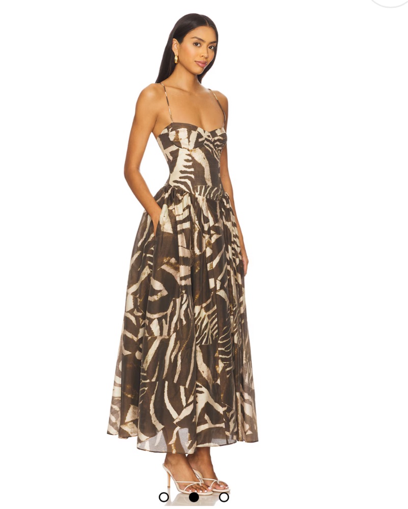 Bardot Estie Maxi Dress In Brown Animal by Bardot - Pickle