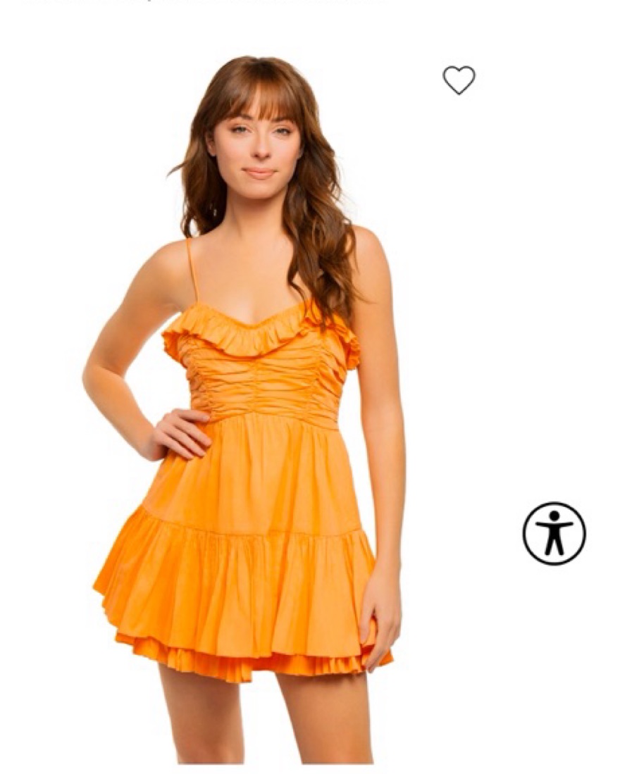 open lace back dress Koko Chiffon Dress in Orange  OMNES