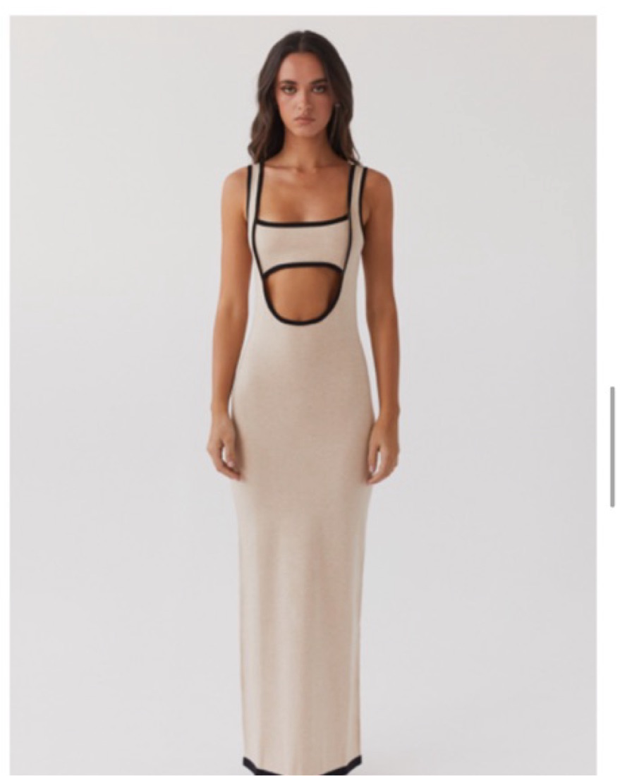 dress:Lost In Paris Knit Maxi peppermayo by Peppermayo - Pickle