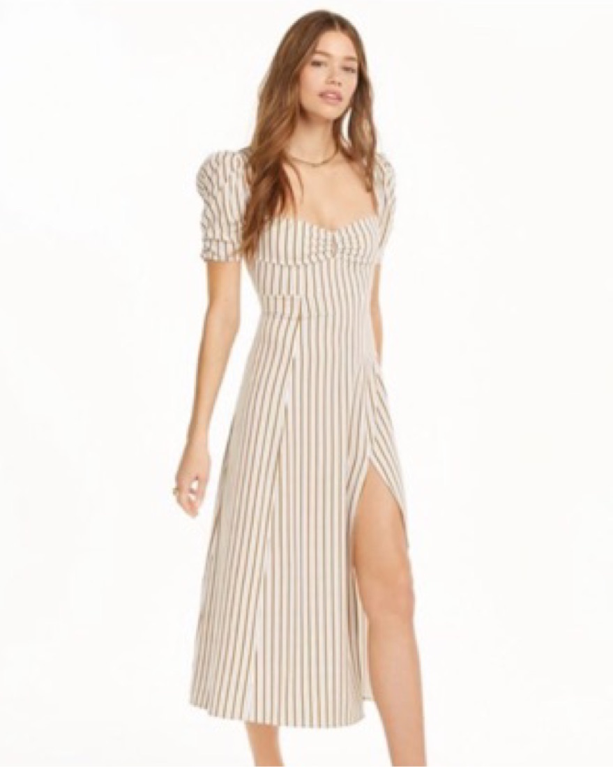 Danielle Bernstein Striped Midi Dress - Image 1
