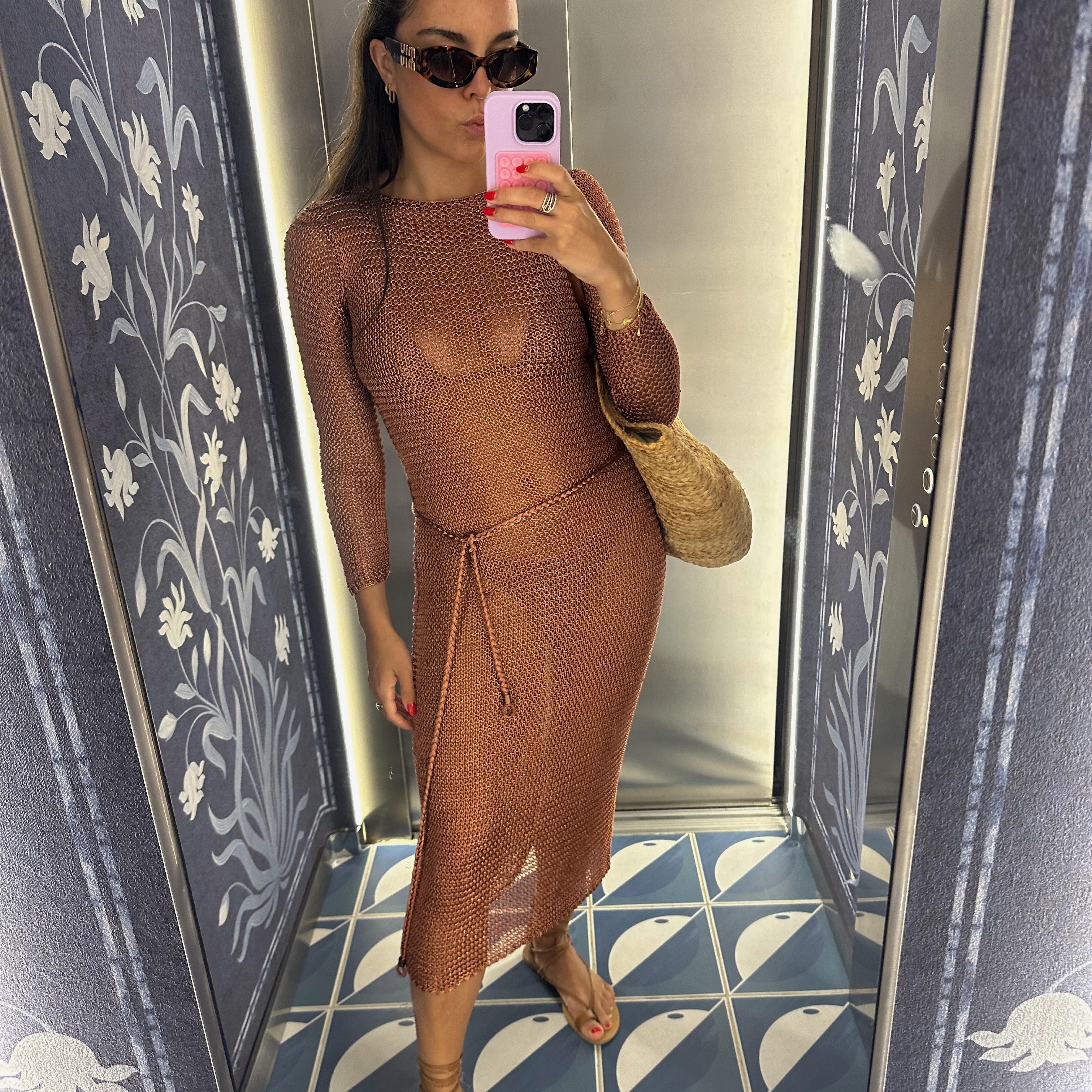 Zimmerman Lurex Knit Midi Dress by Zimmermann