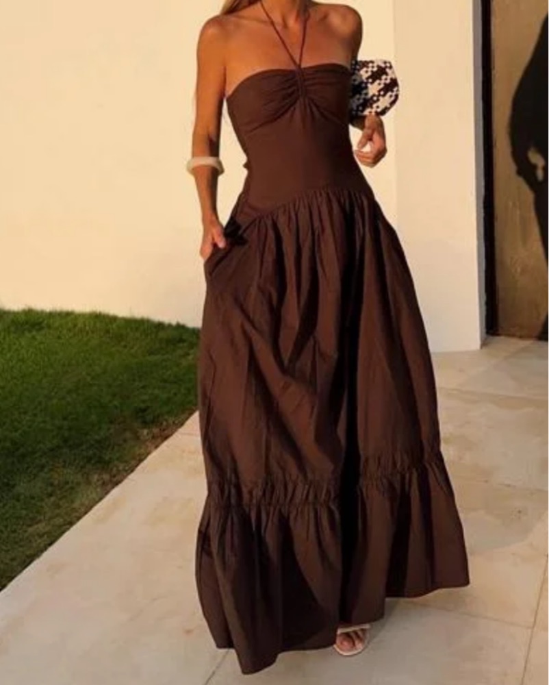green emerald velvet dress Amazon.com: Luckinbaby Women Strapless Drop Waist Maxi Dress Y2k Long  Floral Tube Dress Flowy A Line Off Shoulder Cocktail Dresses(Casual Brown,S)  : Clothing, Shoes & Jewelry
