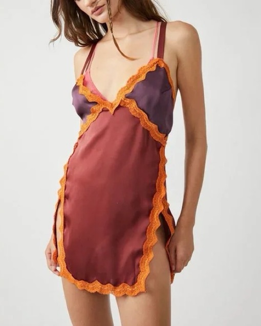 open lace back dress Free People In The Groove Mini Slip