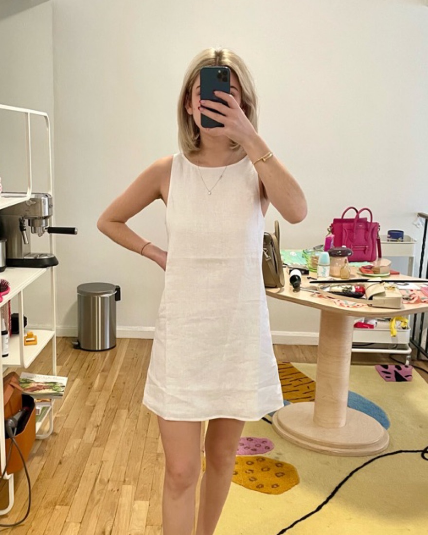knee length dresses for ladies Jessi Strapless Linen Set