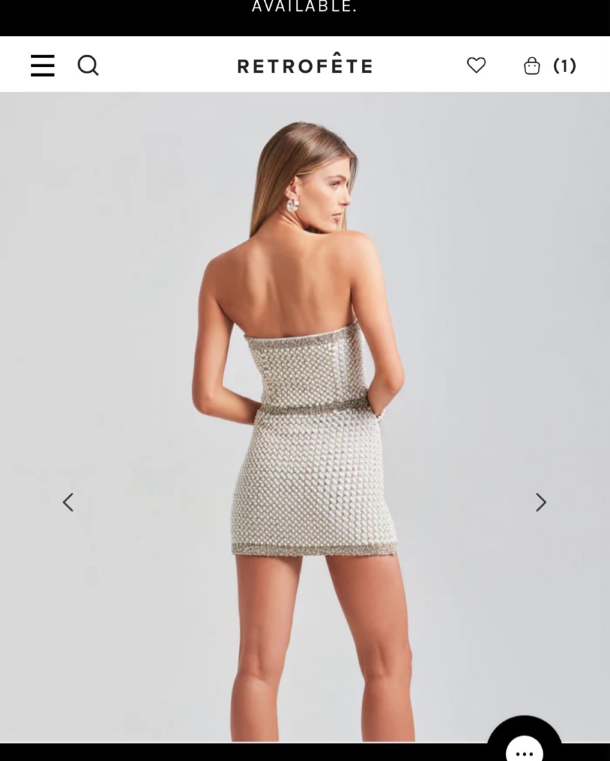 knee length dresses for ladies Retrofete Heather Pearl Dress in White