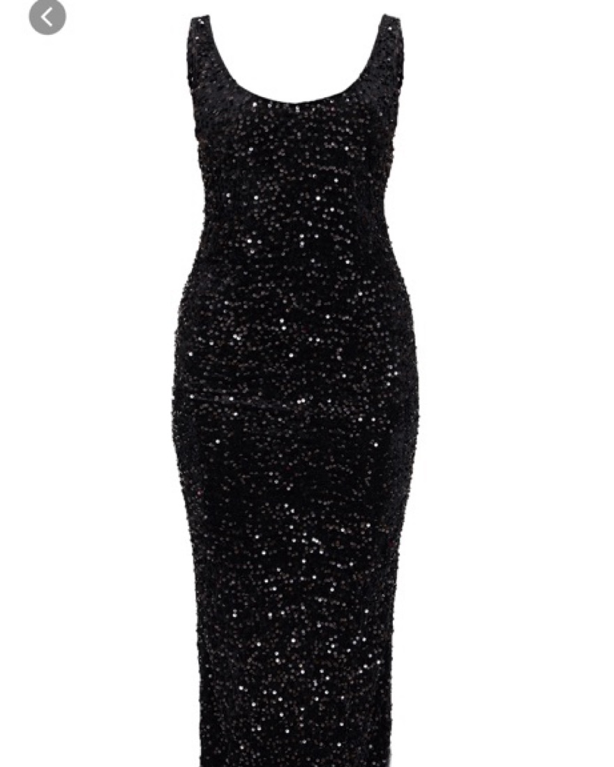 Black Sequin Dress - Image 4