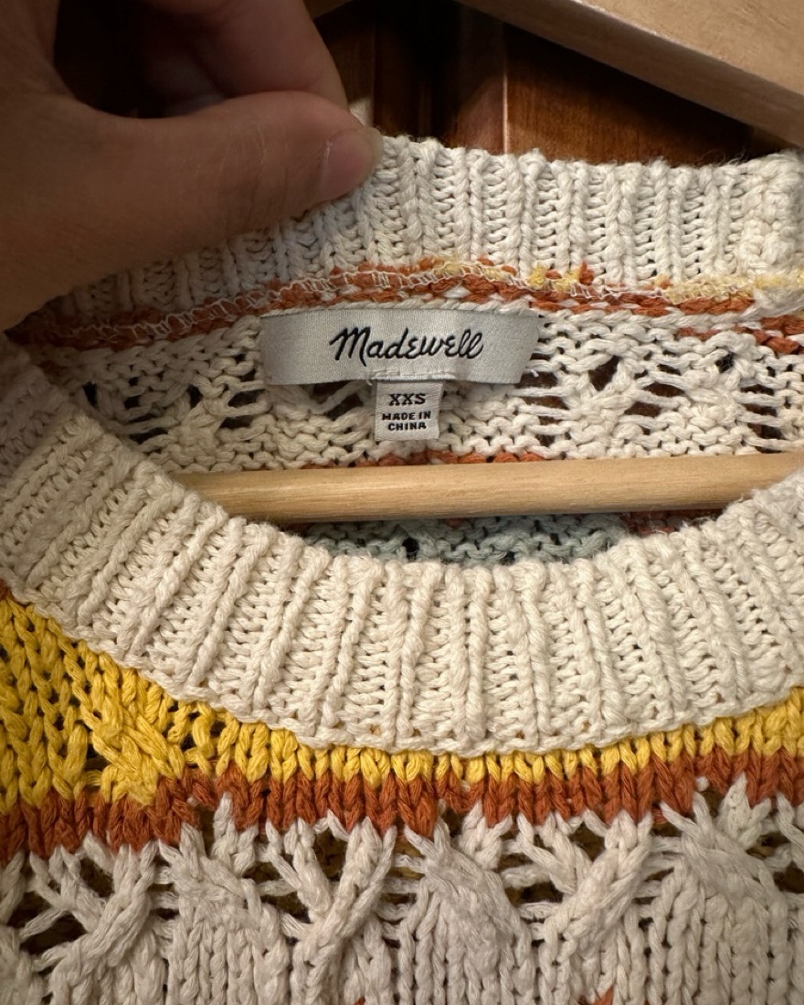 Madewell Carrington Crochet Sweater Tee - Image 3