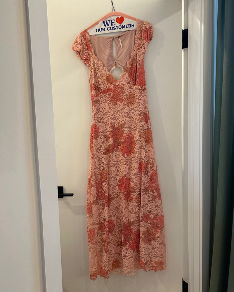 brown and black lace dress Black Boho Lace Maxi Dress – V-Neck A-Line Ankle Length Dress in Black | Women's Boho Fashion | XL main image 1
