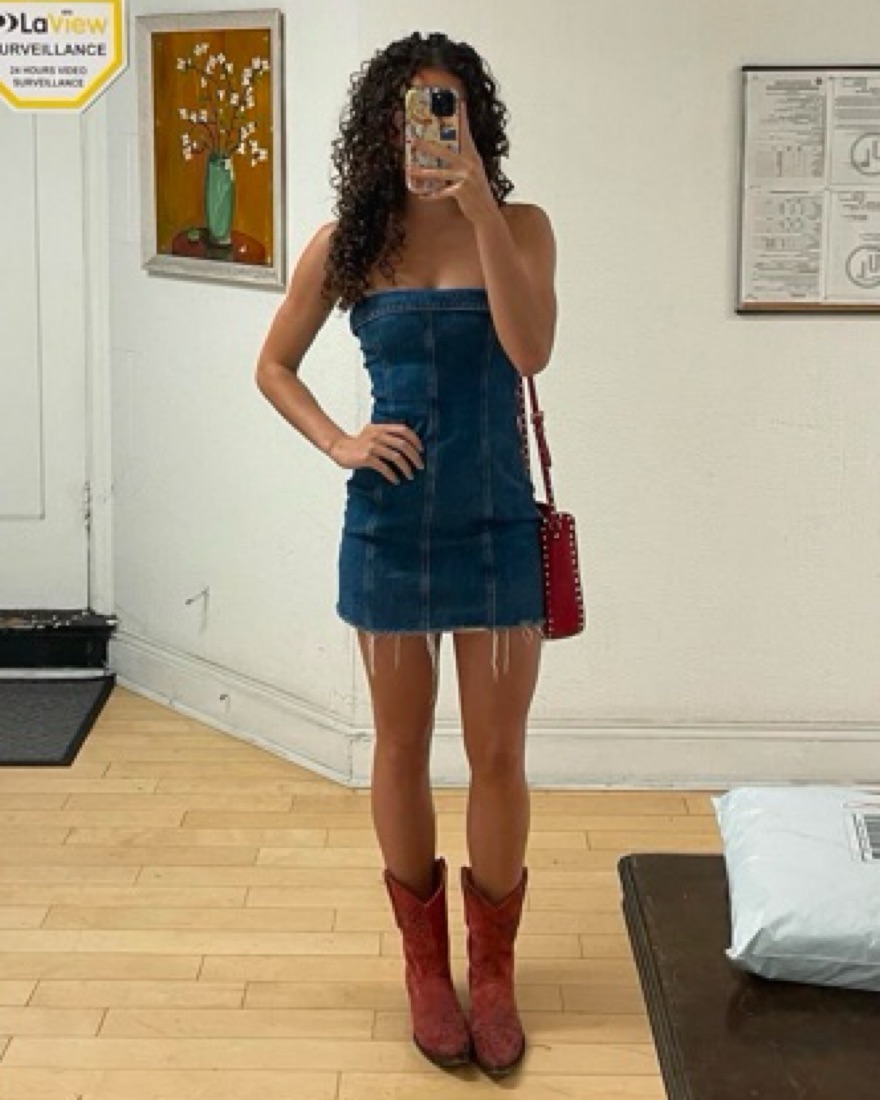 Reformation Denim Madilyn Dress - Image 1