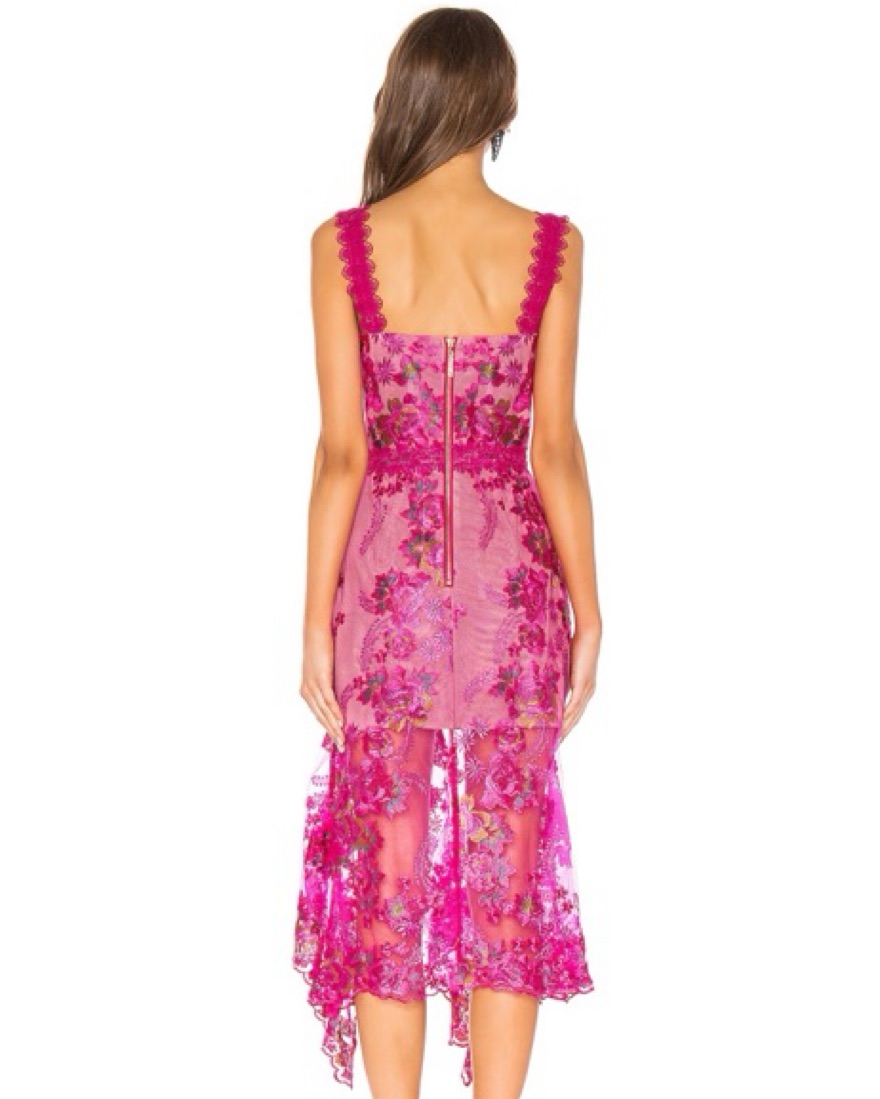 Bronx And Banco Eva Midi Dress by Bronx And Banco - Pickle