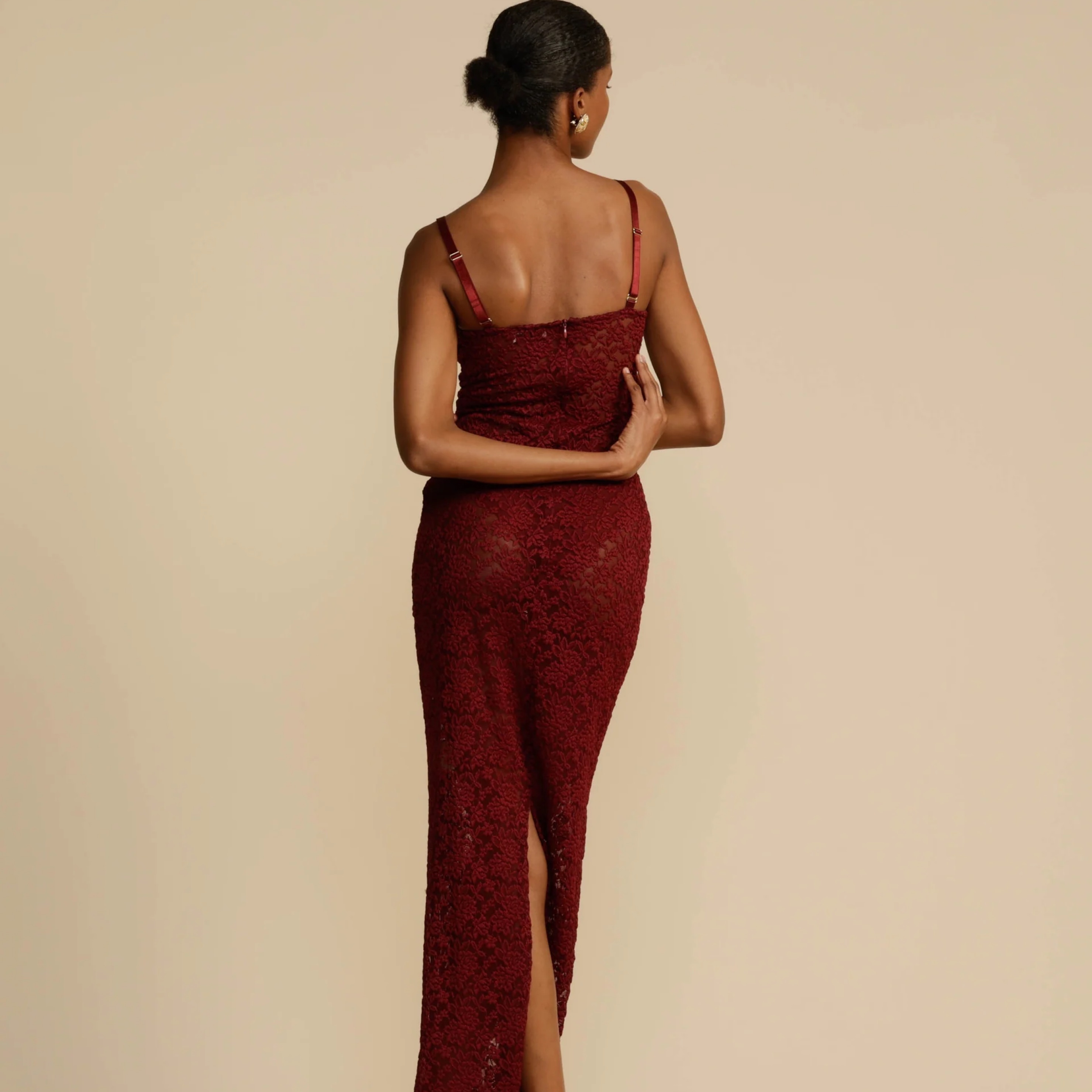 Arcina Ori Dress In Wine - Image 2