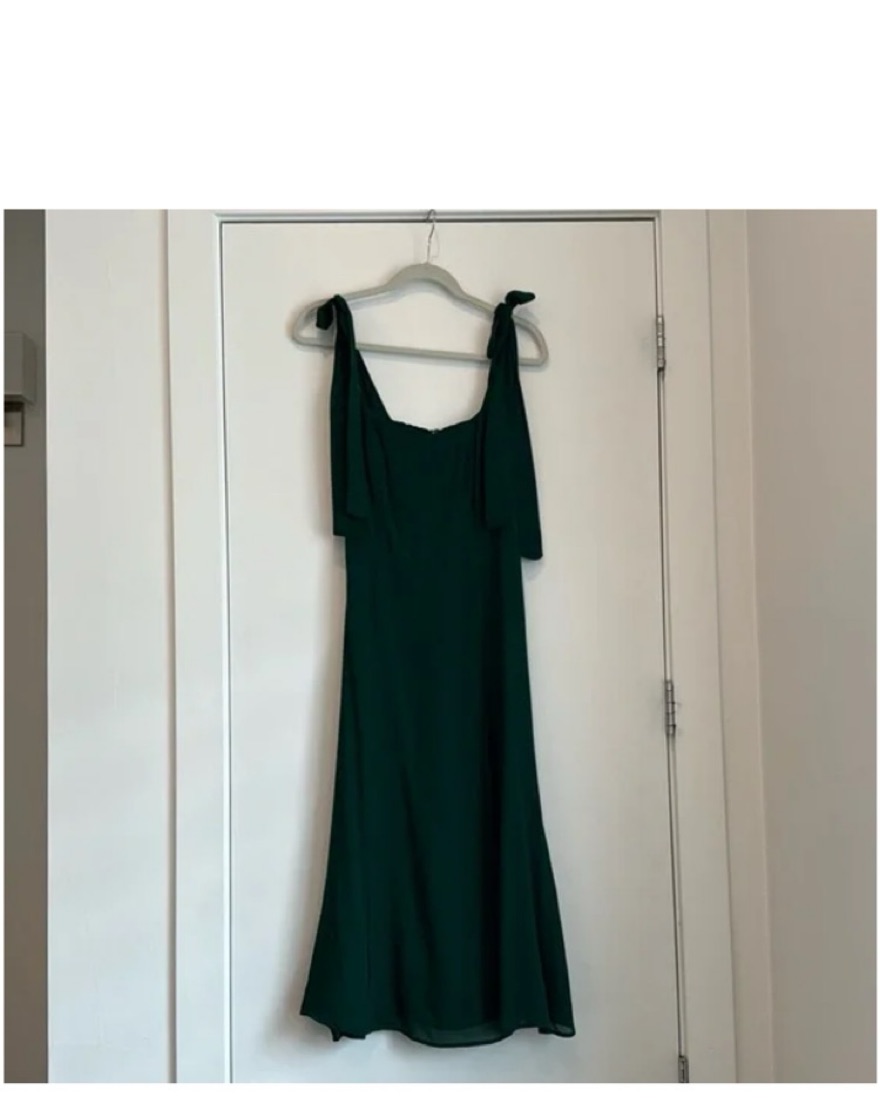Reformation Twilight Dress In Emerald - Image 2