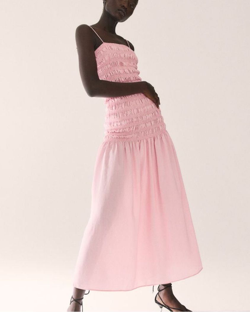 Pink Smocked Maxi Dress - Image 3
