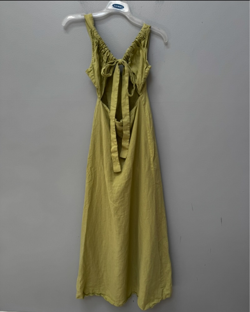 slim fit dress slacks Long Linen Dress Boracay in Teal Blue