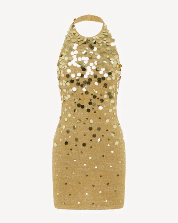 slim fit dress slacks DANCE THE NIGHT AWAY SEQUIN MINI DRESS IN GOLD – AKIRA main image 1
