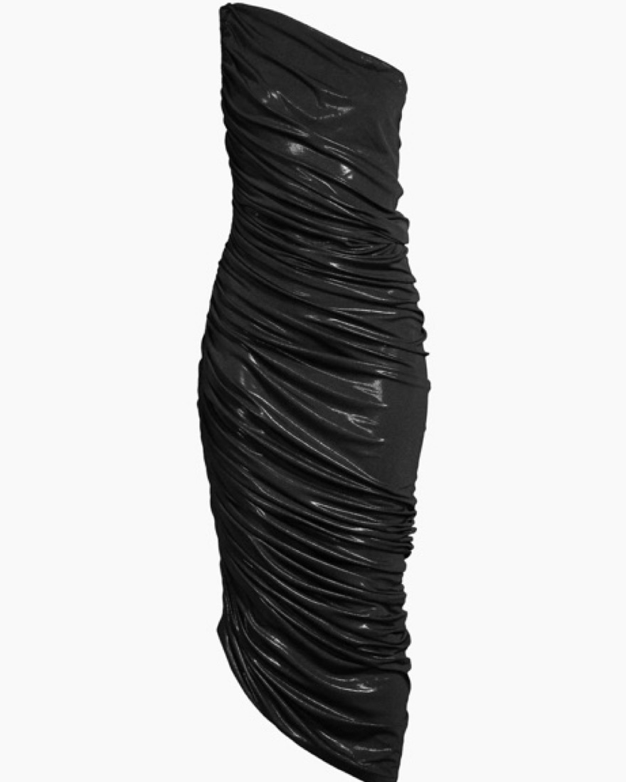Norma Kamali Black Metallic Diana Dress by Norma Kamali - Pickle