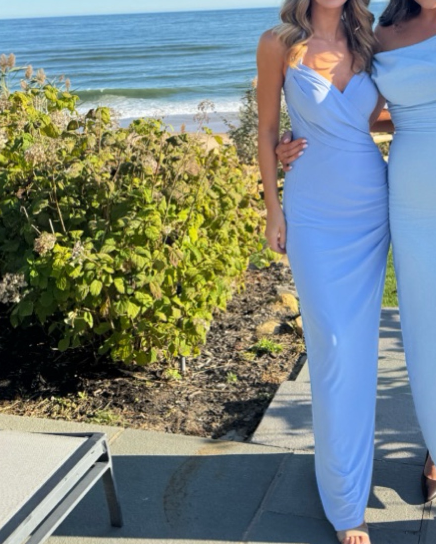 baby blue maci dress Palmas Halter Maxi Dress | Baby Blue | Womens main image 1