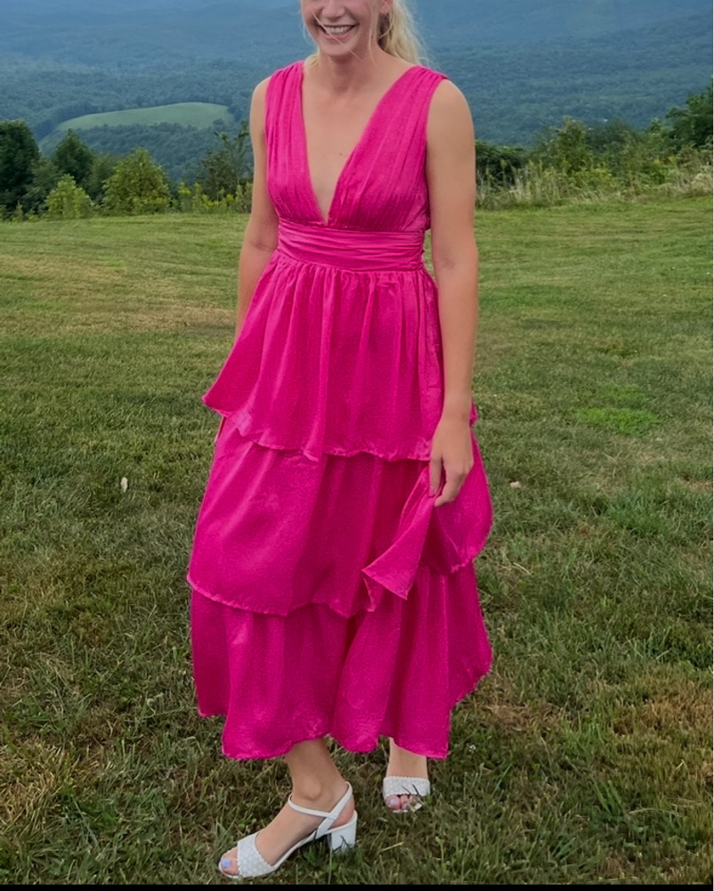 strapless open back dress Cassandra Dress: Pink Maxi Dress for Formal Wedding Guest main image 0