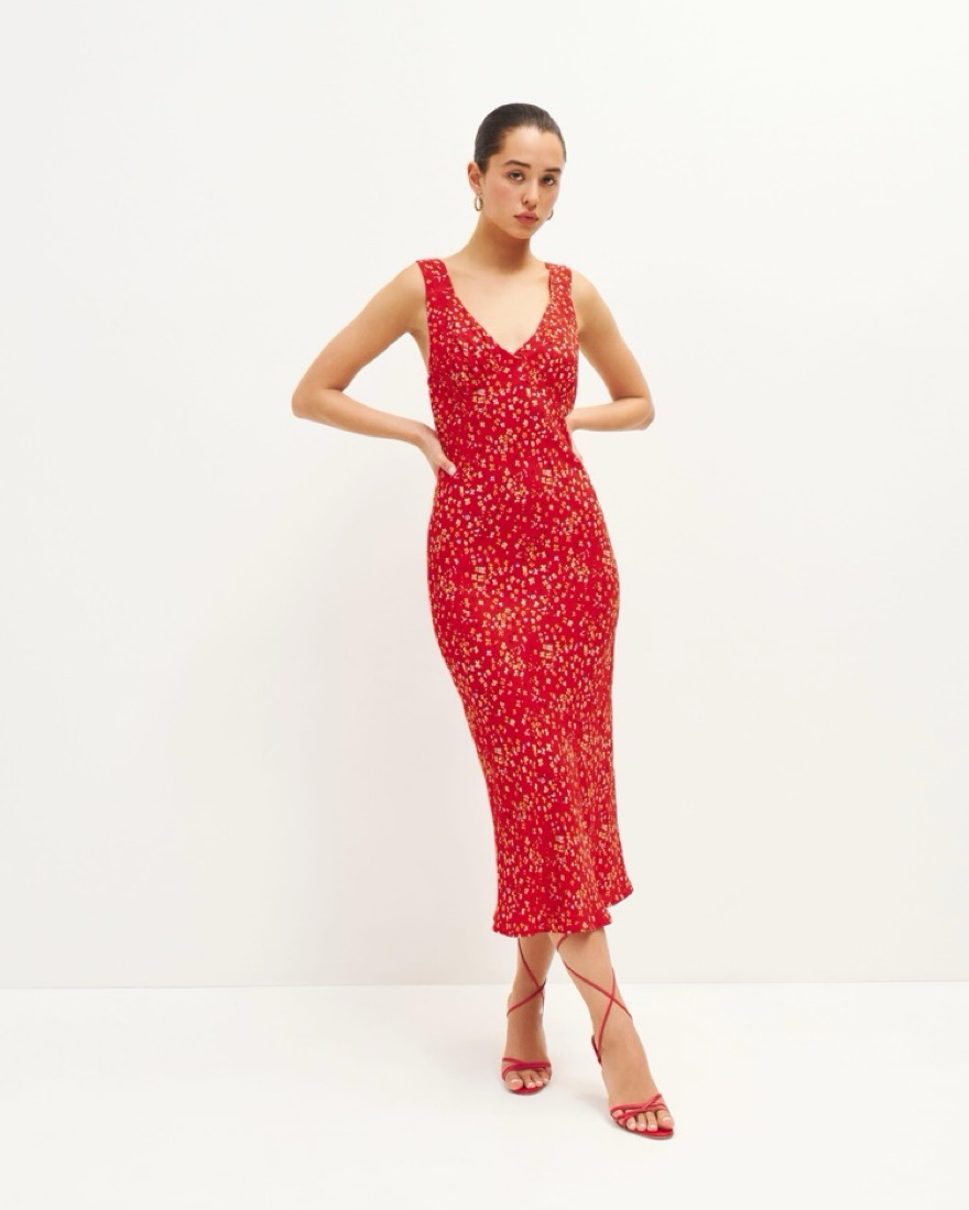 Reformation Beauden Dress by Reformation - Pickle