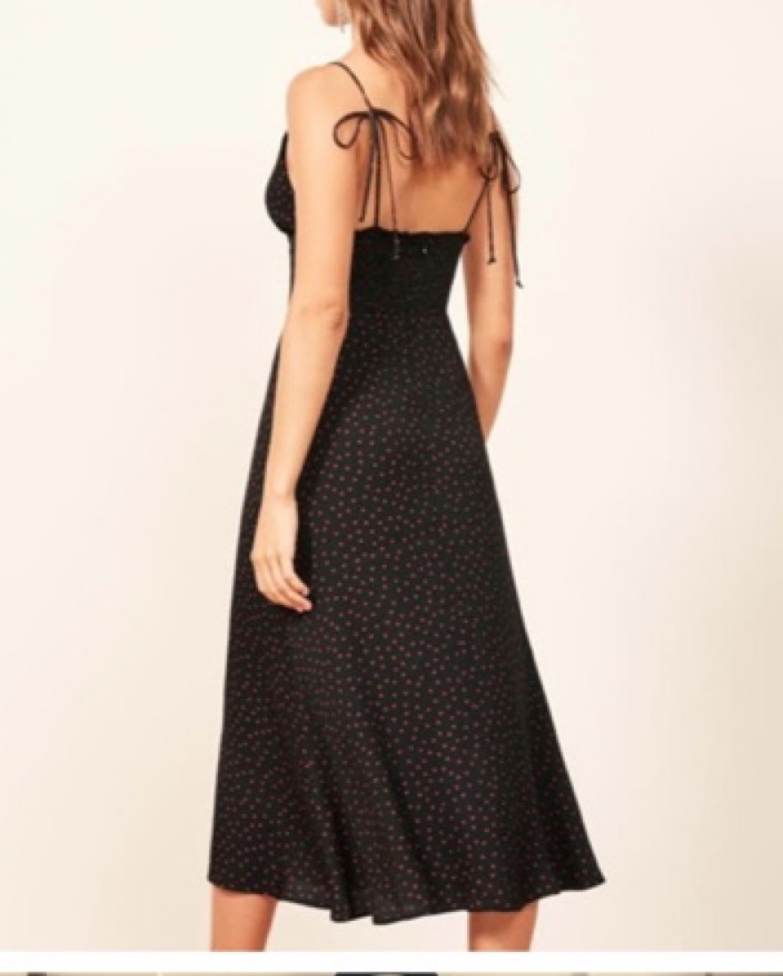 Polka Dot Reformation Dress (black/red) - Image 2