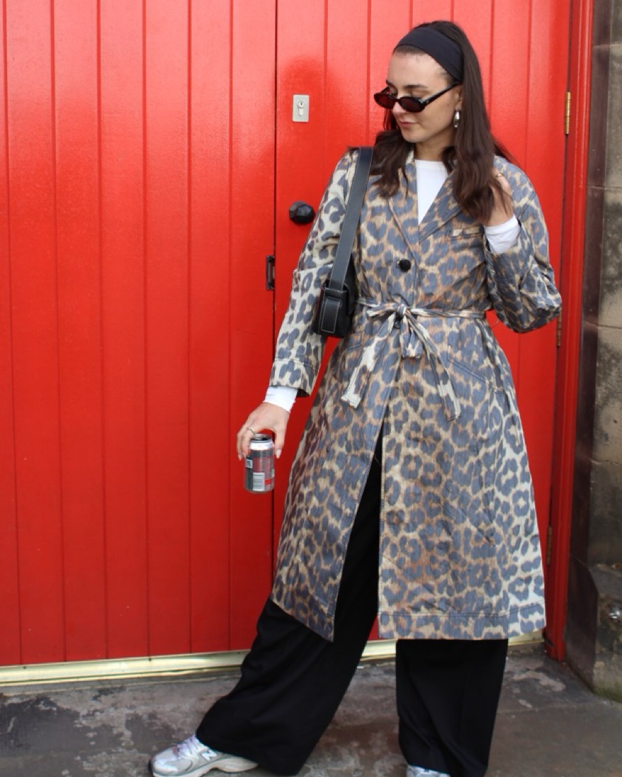 GANNI Leopard Belted Coat - Image 2