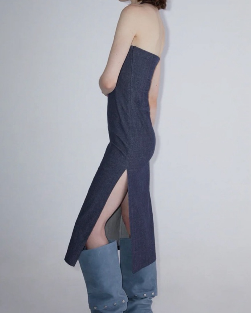 chinese dress ladies Teresa linen dress in stone