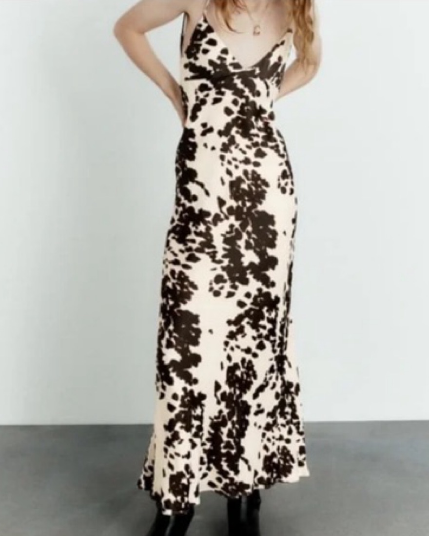 slim fit dress slacks Cow Print Sheer Evening Dress main image 0