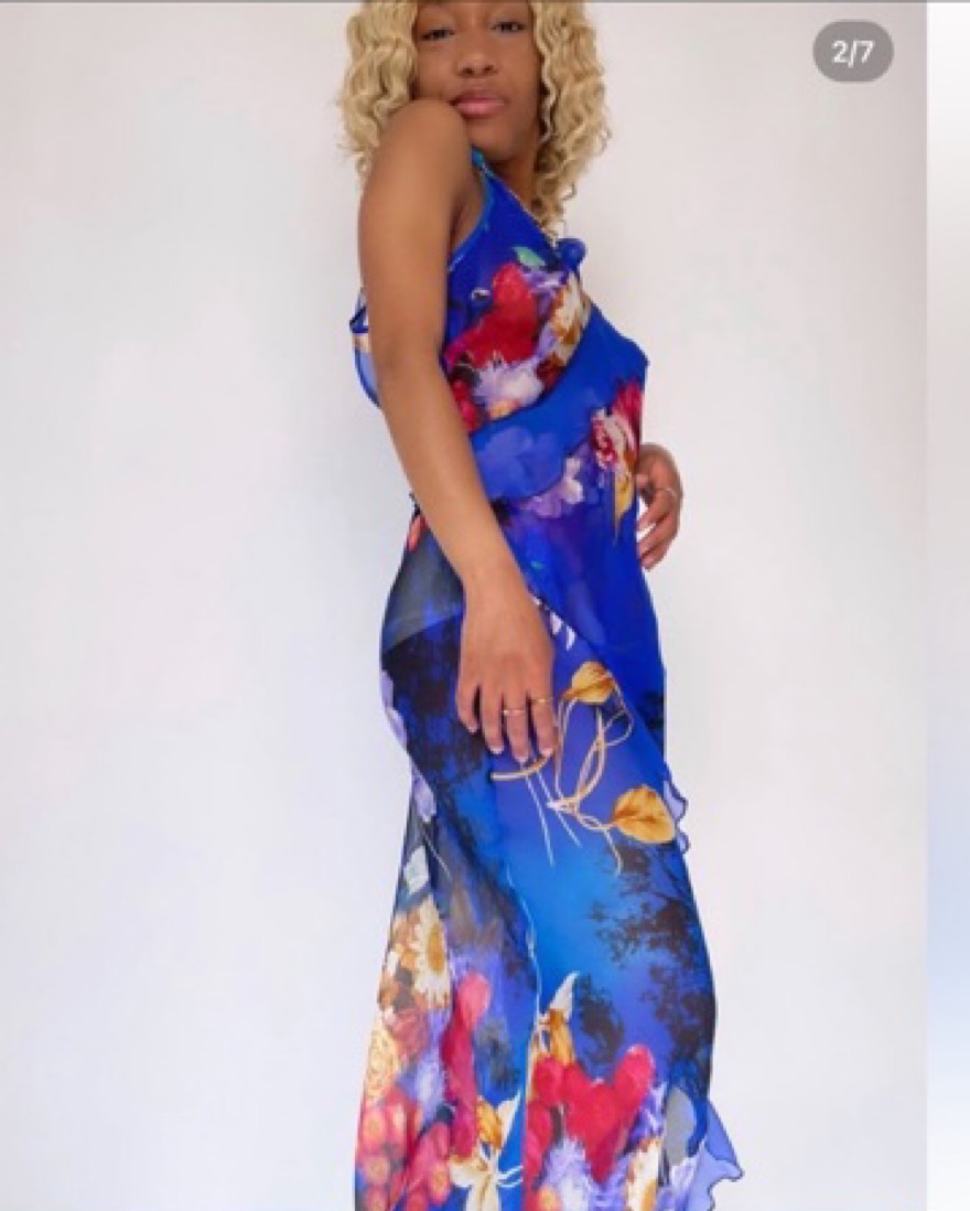 Dana Foley Yvonne Ruffle Silk Dress by Dana Foley
