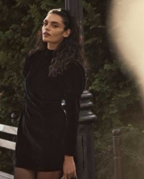 doen black velvet dress Madelynne Dress - Vino Rosso